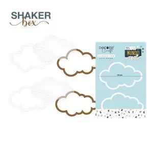Shaker Box Nuvens Decore Crafts Coleção Meu Mundo Azul