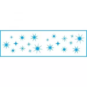 Stencil Litoarte Natal Estrelas e Brilhos 28 x 8 cm