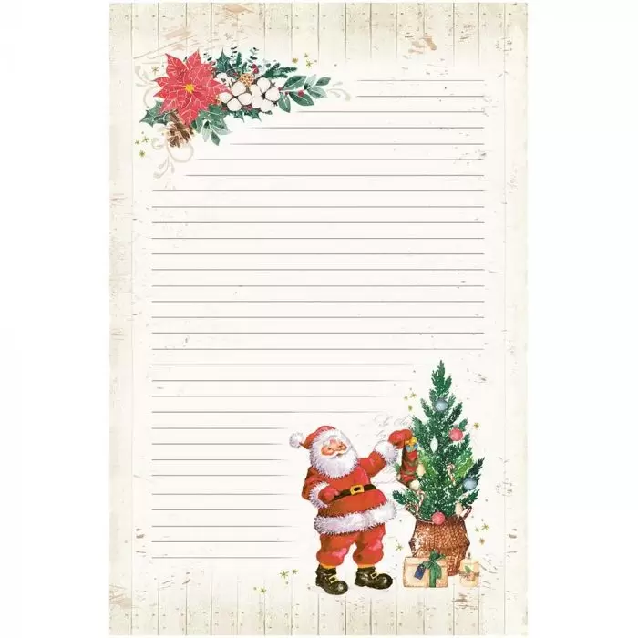 Papel Carta Litoarte Noite de Natal Pacote Papai Noel com 5 unidades